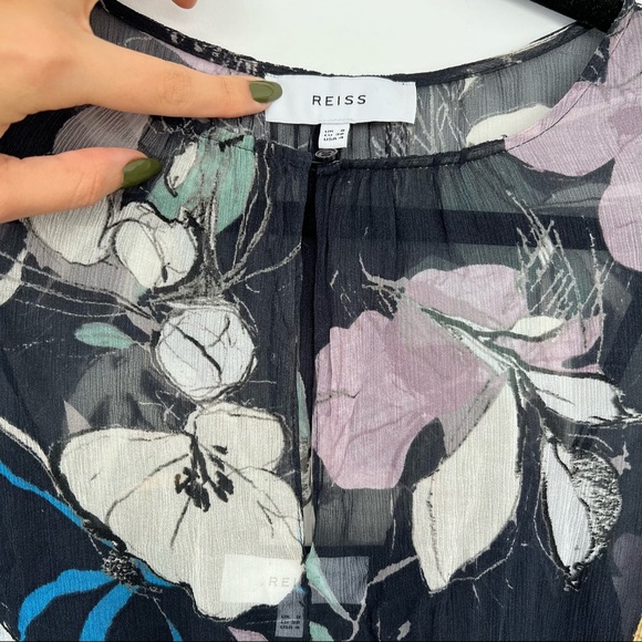 Reiss Carina Spring Floral Midi Dress size US4 - Picture 13 of 14